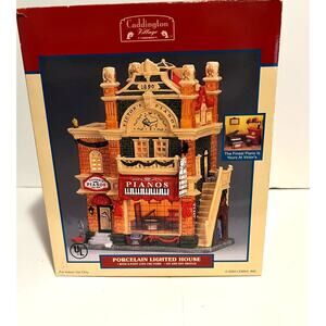 VTG Lemax Caddington Village Victor's Pianos NIB Lighted House